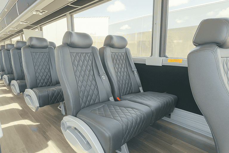 interior of Charter Bus Rental Elizabeth charter bus